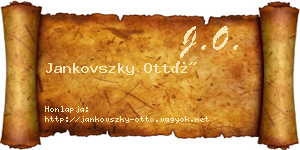 Jankovszky Ottó névjegykártya